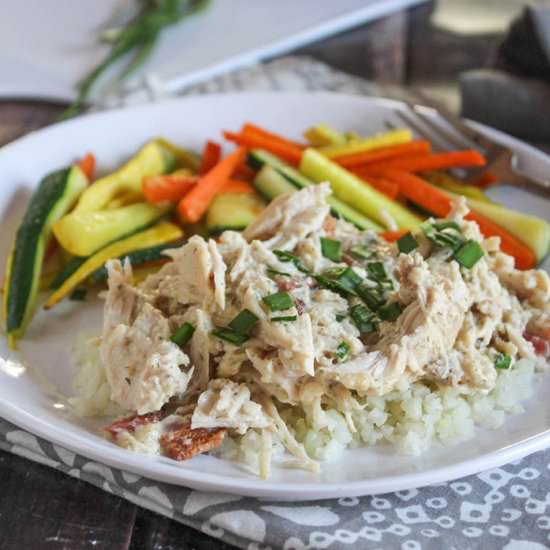 Healthier Crack Chicken slow cooker