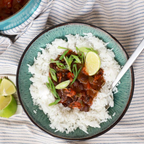 Easy Black Beans and Rice