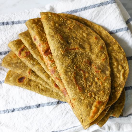 Whole Wheat Spinach Tortilla