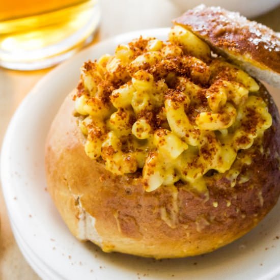 Vegan Bacon Mac and Beer Cheese
