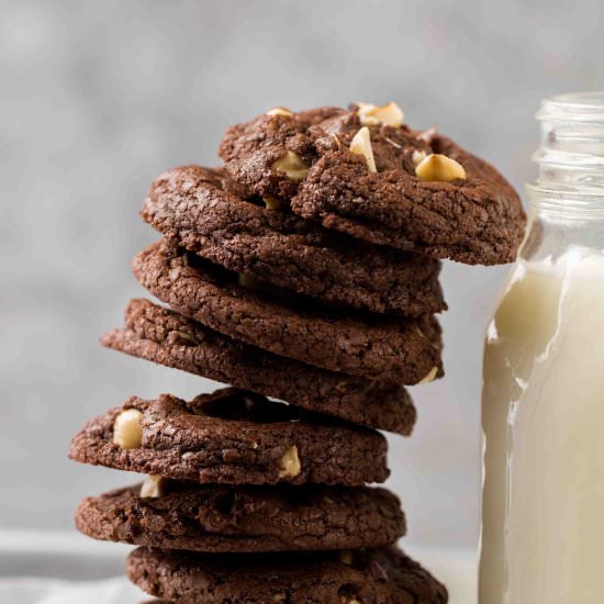 Easy Hazelnut Brownie Cookies