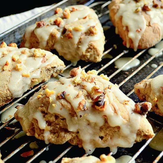 Maple Glazed Maple Scones