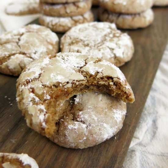 Carrot Cake Crinkle Cookies
