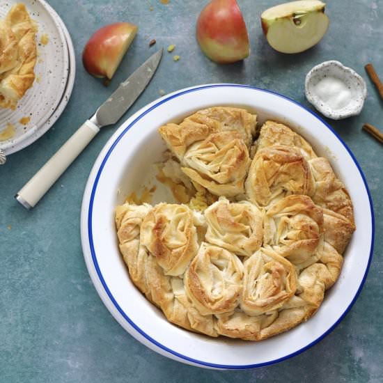 Apple Frangipane Ruffle Pie