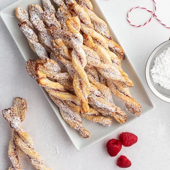 Jam Puff Pastry Twists