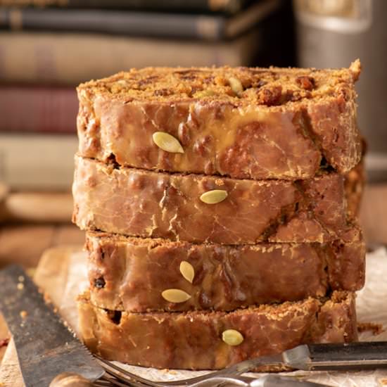 Maple Cinnamon Glazed Pumpkin Loaf