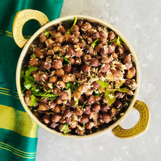 Brown chickpea stir-fry