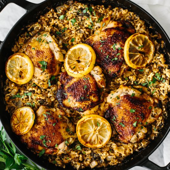 One Pan Chicken And Rice
