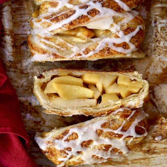 frosted apple strudel