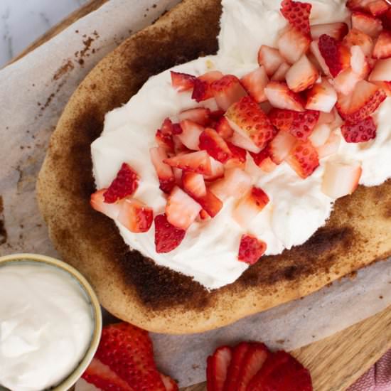 Strawberries & Cream Focaccia