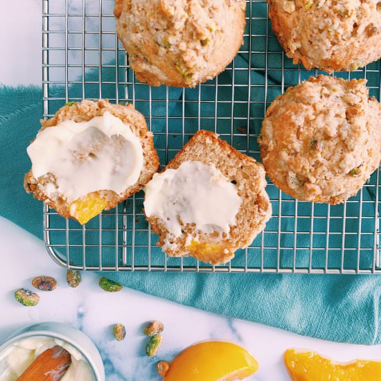 Peach Cardamom Muffins