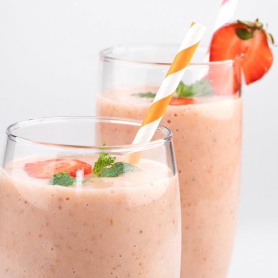 A Strawberry Banana Smoothie