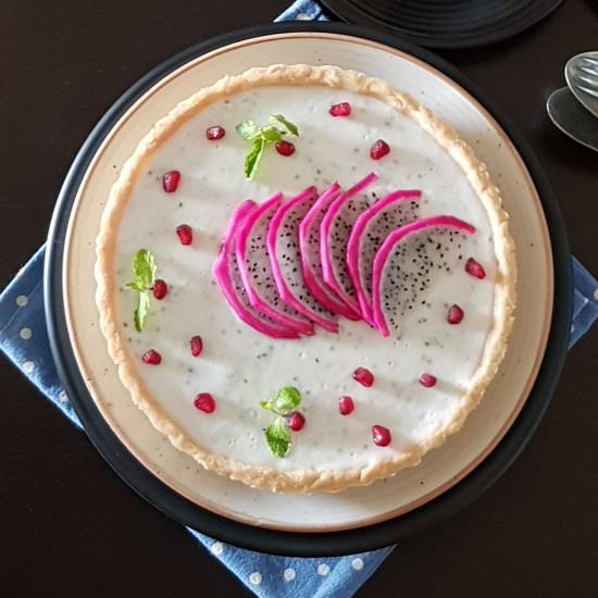 Dragon Fruit Panna Cotta Tart