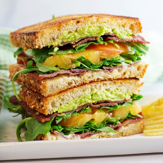 BLT With Smashed Avocado