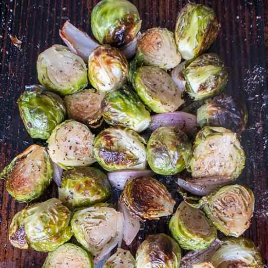 Roasted Brussel Sprouts & Shallots
