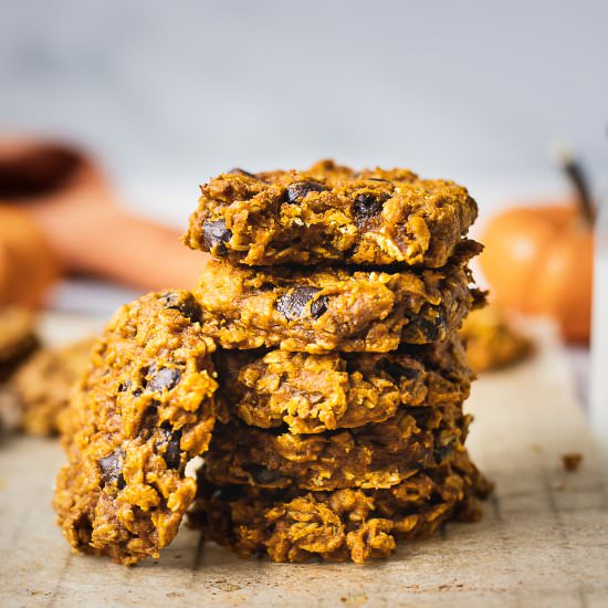Pumpkin Oatmeal Cookies {Vegan}
