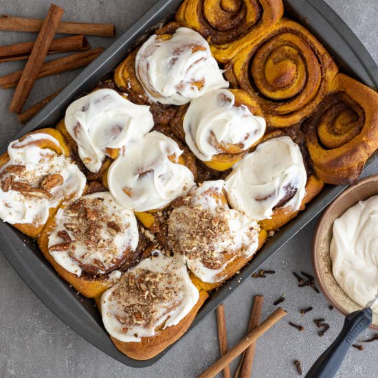 Pumpkin Cinnamon Rolls