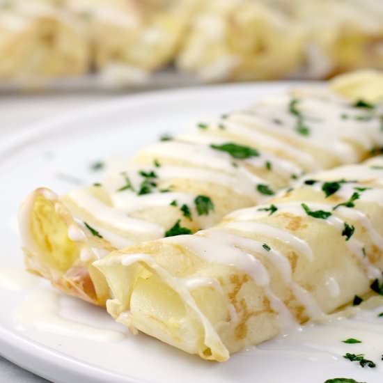 Ham and Cheese Breakfast Crepes