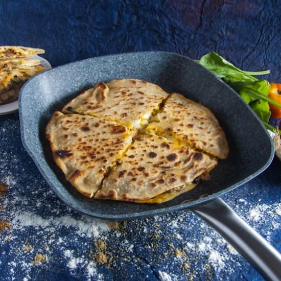 Mushroom and Spinach Quesadilla
