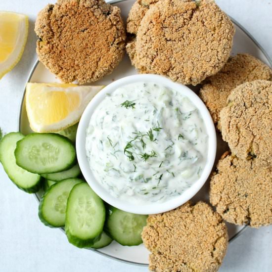 Vegan spinach falafel