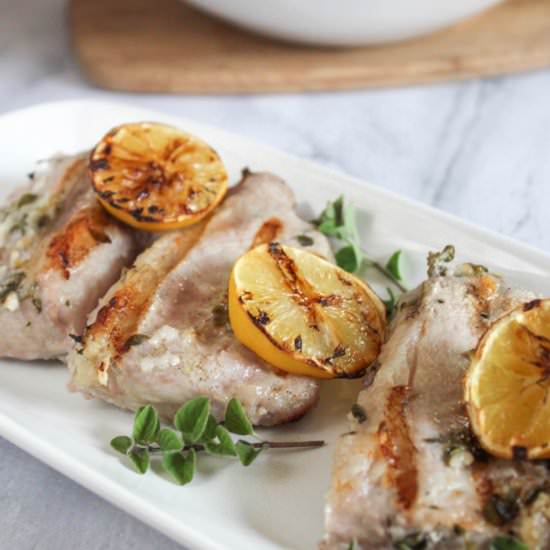 Grilled Mediterranean Pork Chops