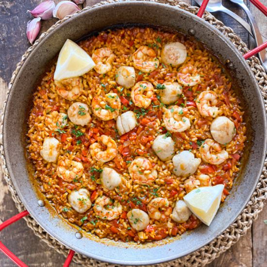 Smoky Seafood Paella