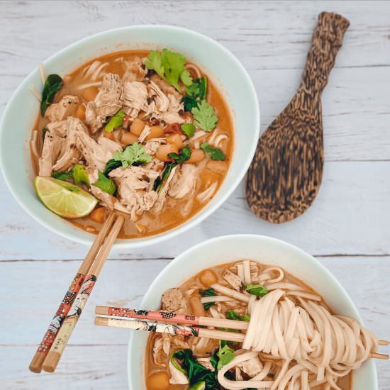 Mexican Thai Chicken Noodle Soup
