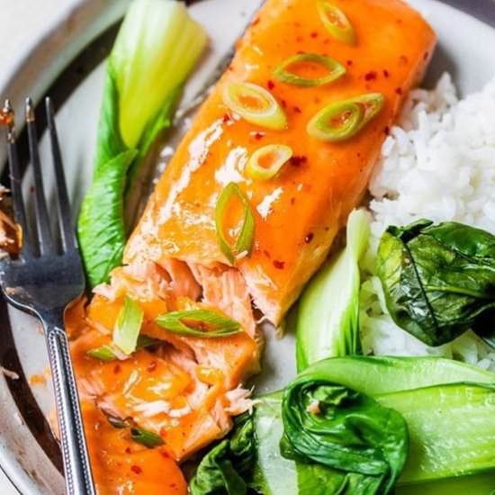 Sweet and Spicy Glazed Salmon