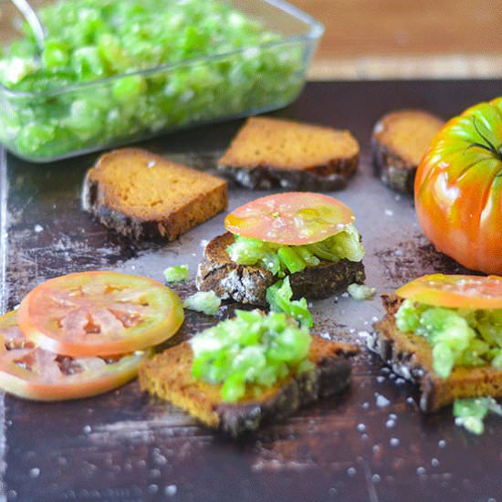 Tomatillo Bruschetta