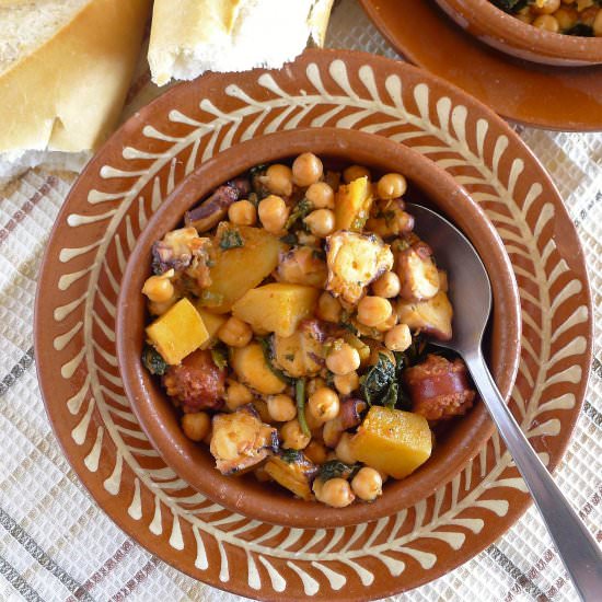 Surf n Turf–Octopus with Chorizo