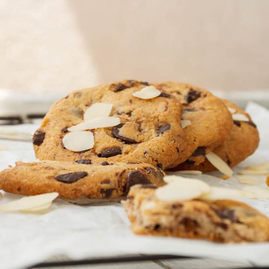 Almond Cookies with Chocolate Chips