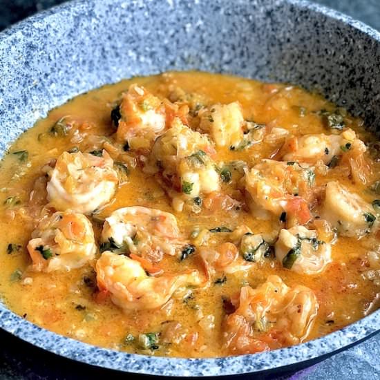 Cheesy Shrimp Sauce with Coriander