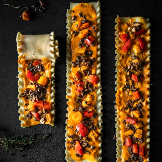 Butternut Squash & Mushroom Lasagna