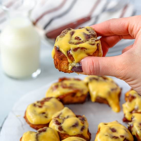 Pumpkin Air Fryer Cinnamon Rolls
