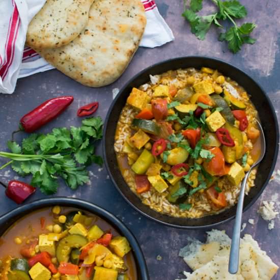 Zucchini & Tofu Curry [vegan]