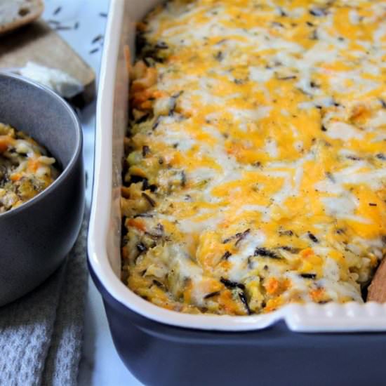 Cheesy Chicken Wild Rice Hotdish