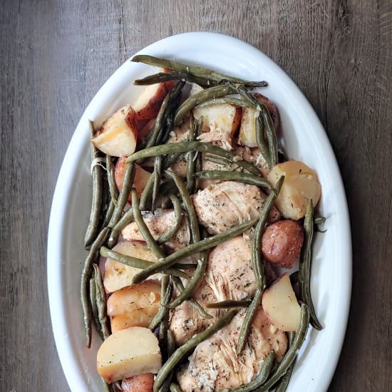 Slow Cooker Lemon Garlic Chicken
