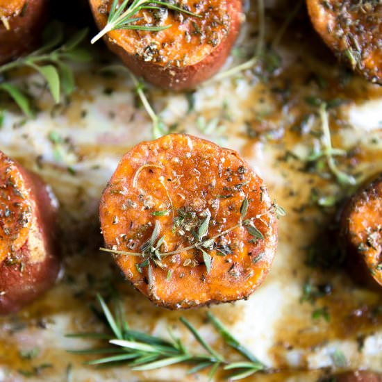 Butter Roasted Sweet Potatoes