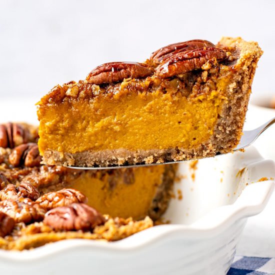 Pumpkin Pecan Pie (Paleo, GF)