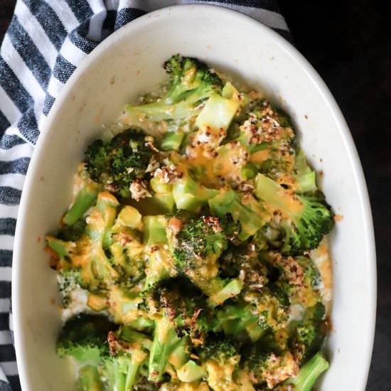 Cheesy Baked Broccoli
