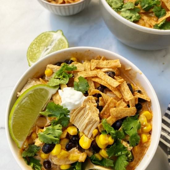 Creamy Chicken Enchilada Soup