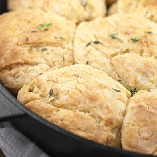 Grilled Honey Biscuits with Thyme