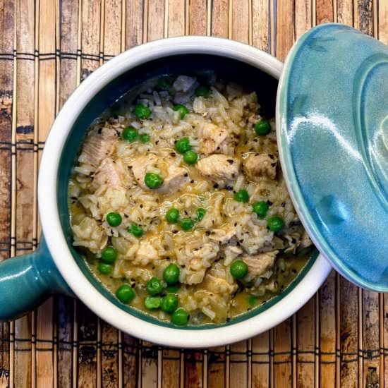One Pan, Easy Pea-sy Chicken & Rice