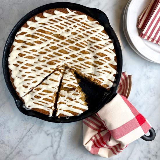 Caramel Apple Skillet Cake