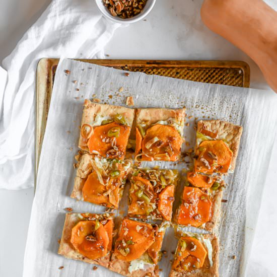 Butternut Squash & Leek Tart