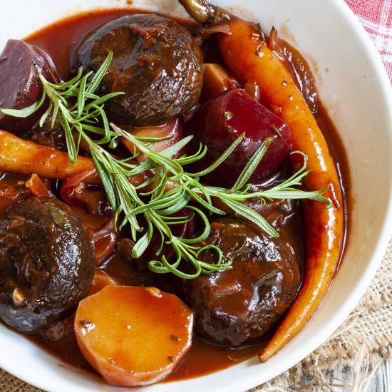 Vegan Portobello Pot Roast