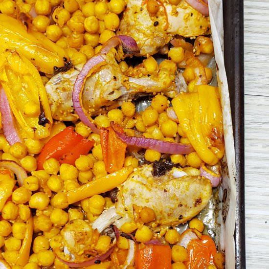 Chickpea Chicken Sheet Pan Dinner