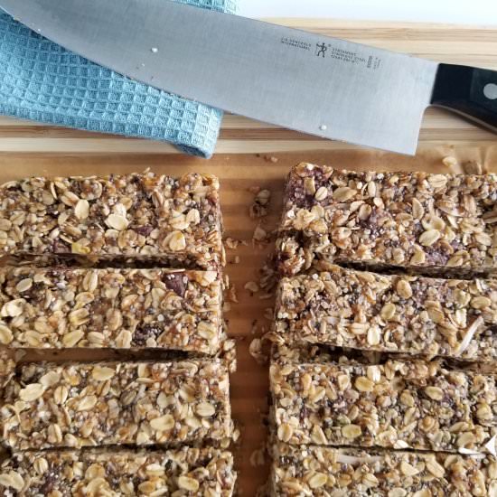 Vegan Chocolate & PB granola bars