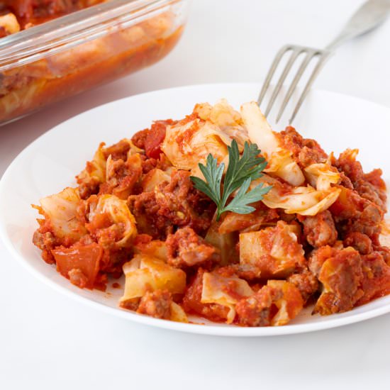 Cabbage Beef Tomato Casserole