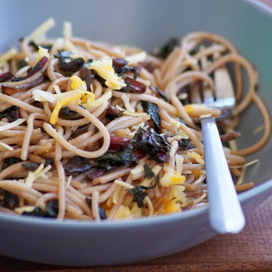 Beet Greens Spaghetti